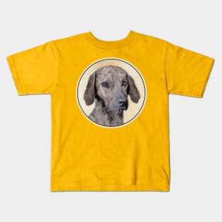 Plott Painting - Cute Original Dog Art Kids T-Shirt